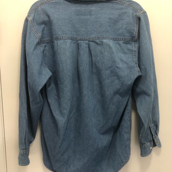 VINTAGE Jean Button-Up shirt w/ embroidery - Picture 10 of 16